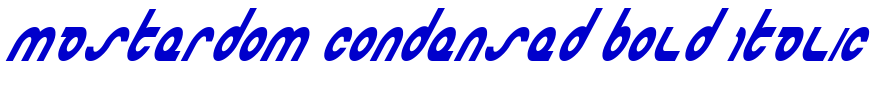 Masterdom Condensed Bold Italic шрифт